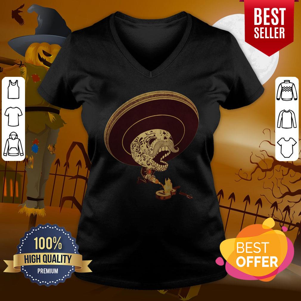 Sugar Skull Monterrey Fire Day Of The Dead Dia De Muertos Shirt