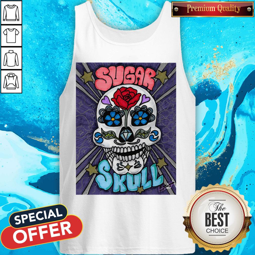 Sugar Skull Trippy Day Of The Dead Muertos Shirt