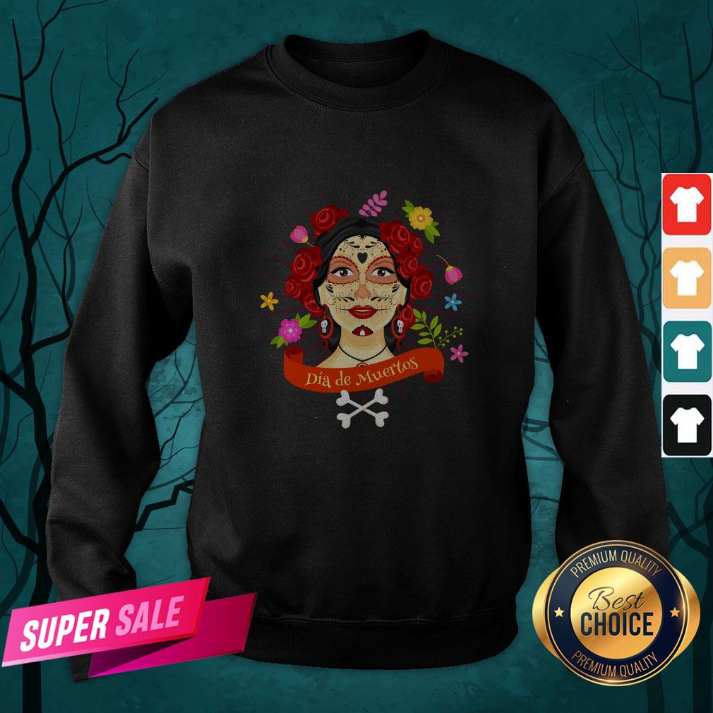 Sugar Skull Woman Dia De Muertos Day Of The Dead Shirt