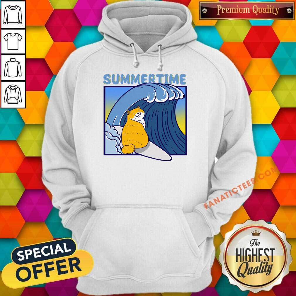Summertime Waves Cat Windsurfing Shirt