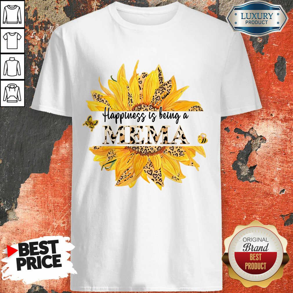 SunFlower Leopard Happiness Is Being A Mema Shirt