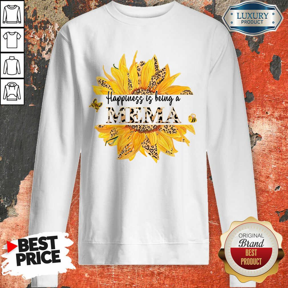SunFlower Leopard Happiness Is Being A Mema Shirt