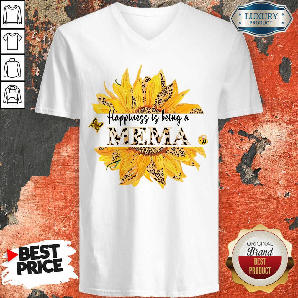 SunFlower Leopard Happiness Is Being A Mema Shirt