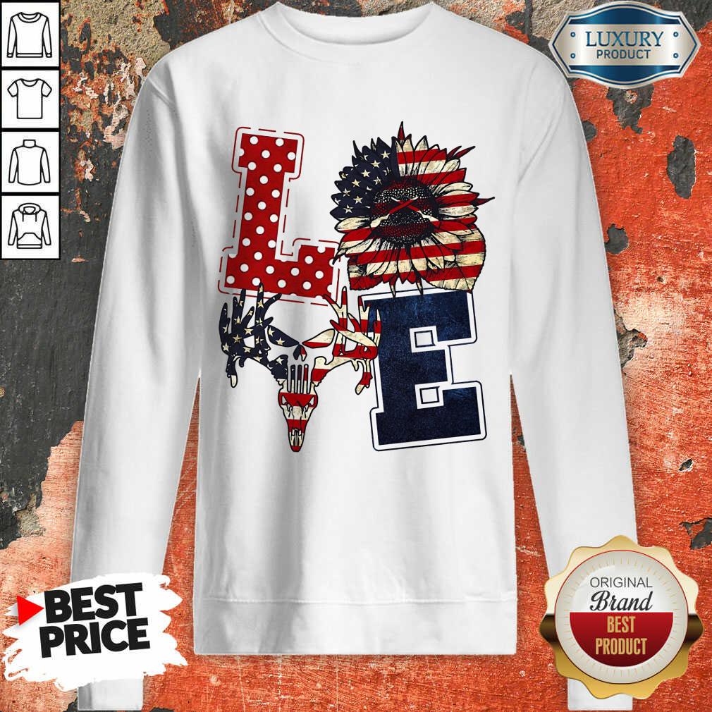 Sunflower Love American Flag Shirt