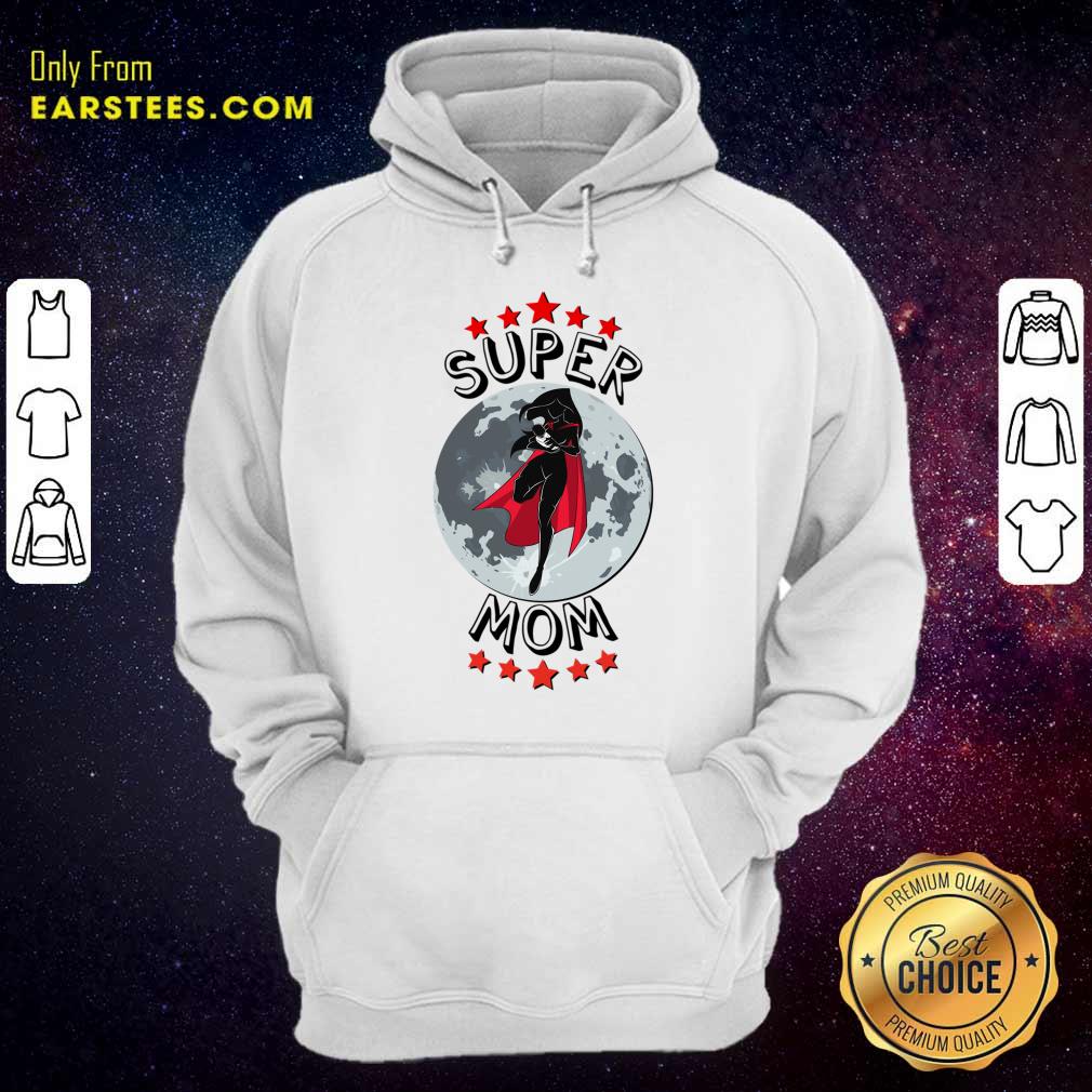 Super Hero Mom With Baby Among Moon And Stars Mother'S Day Shirt