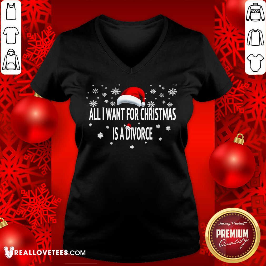 Super Nice All I Want For Christmas Is A Divorce Shirt