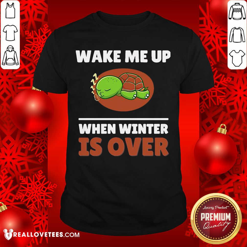 Super Turtle Wake Me Up When Winter Is Over Shirt