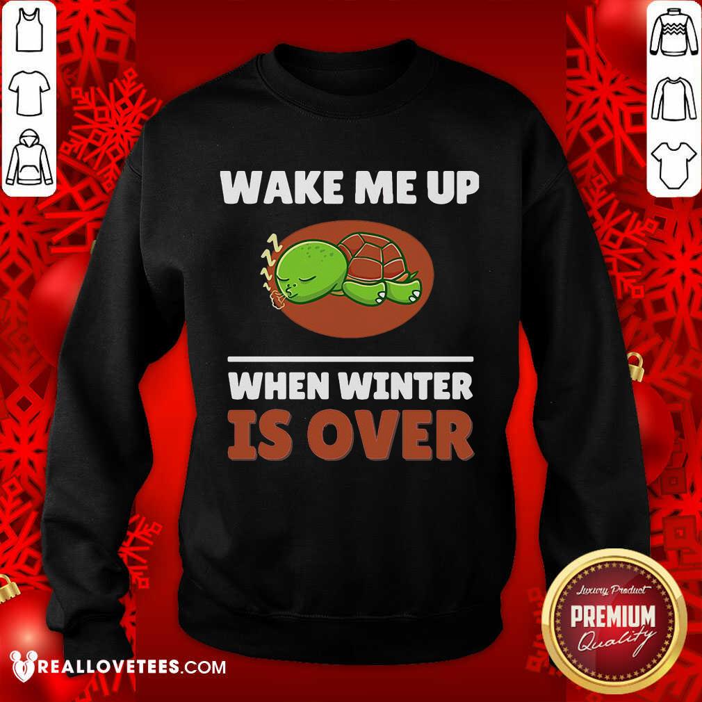 Super Turtle Wake Me Up When Winter Is Over Shirt