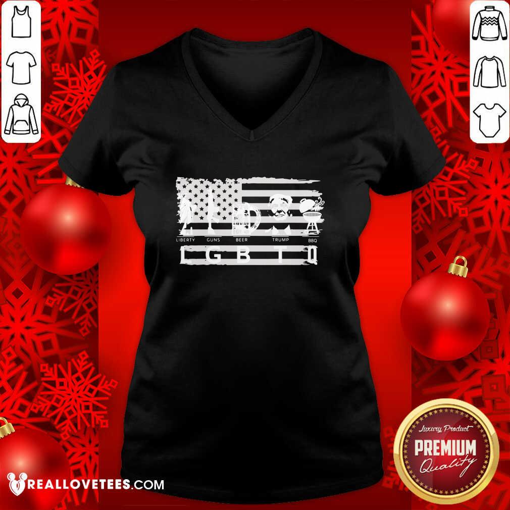 Sweet Liberty Guns Beer Trump BBQ Shirt