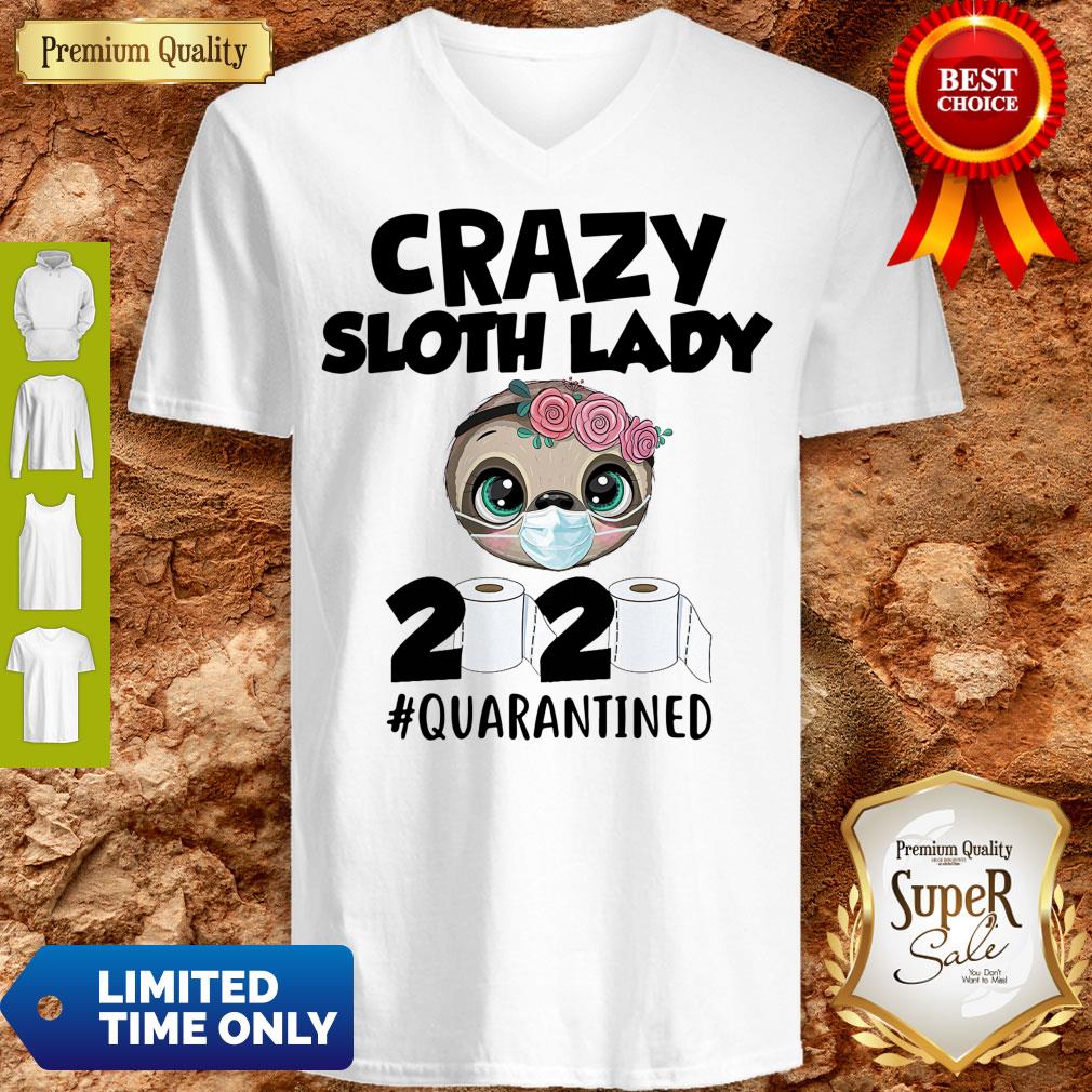 Awesome Crazy Sloth Lady 2020 Quarantined Shirts