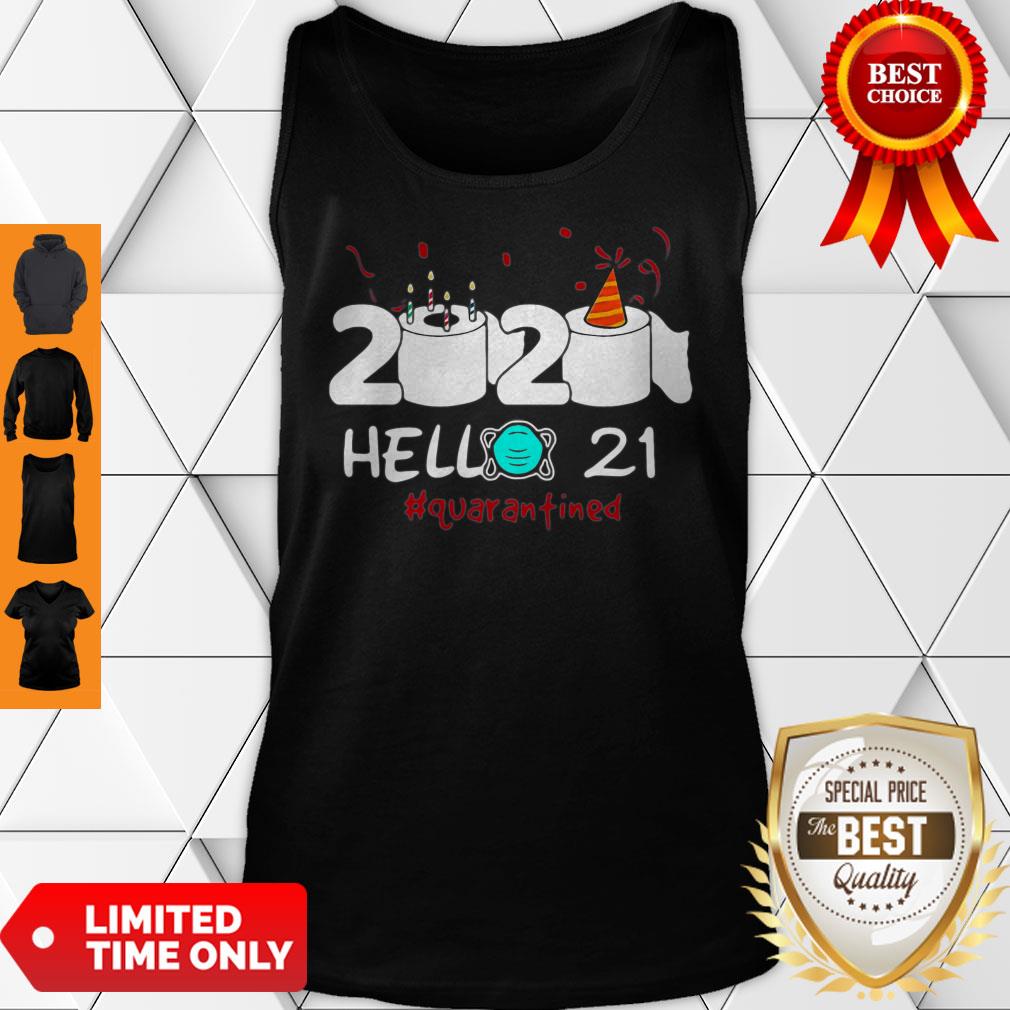 2020 Hello 21 Toilet Paper Birthday Cake Quarantined Coronavirus Shirt
