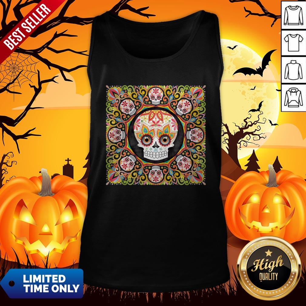 The Mexican Holiday Día De Muertos Sugar Skull Mandala Shirt