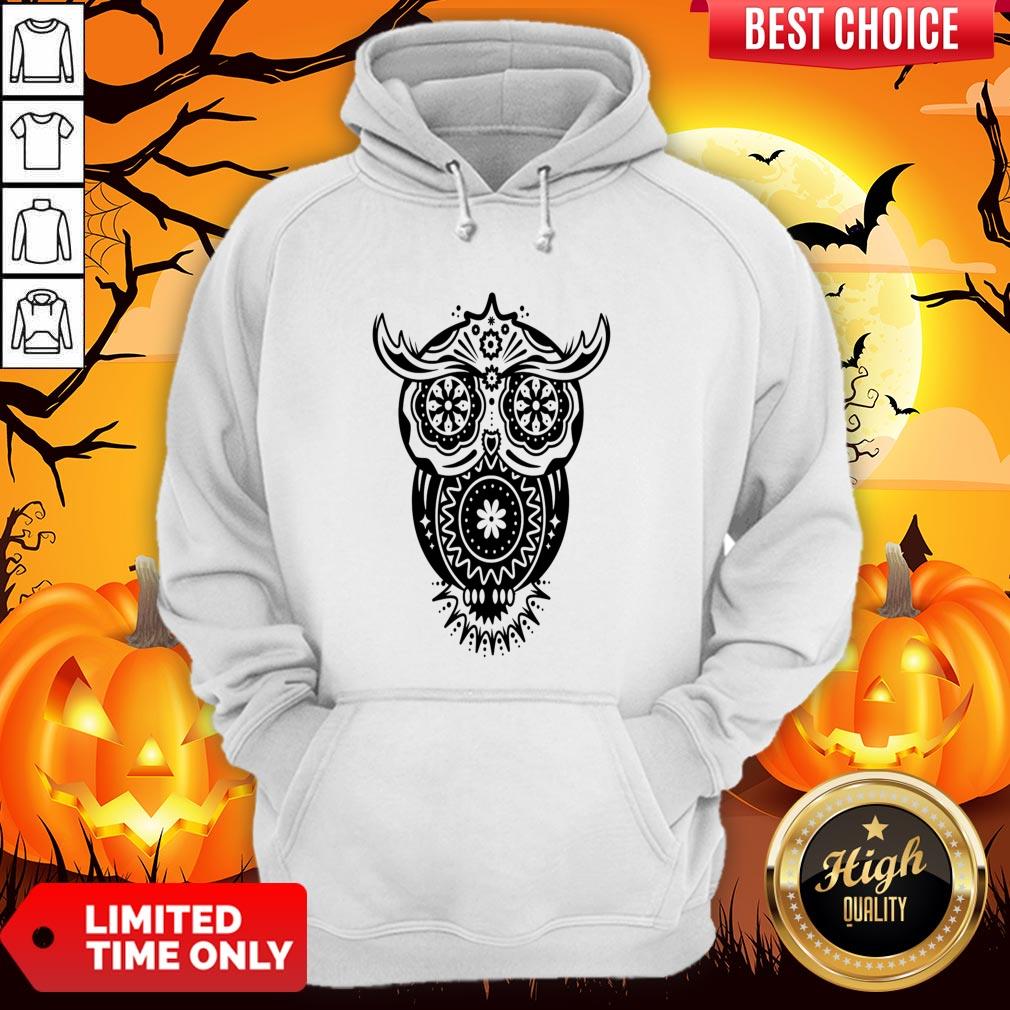 The Mexican Owl Sugar Skulls Dia De Los Muertos Day Dead Shirt
