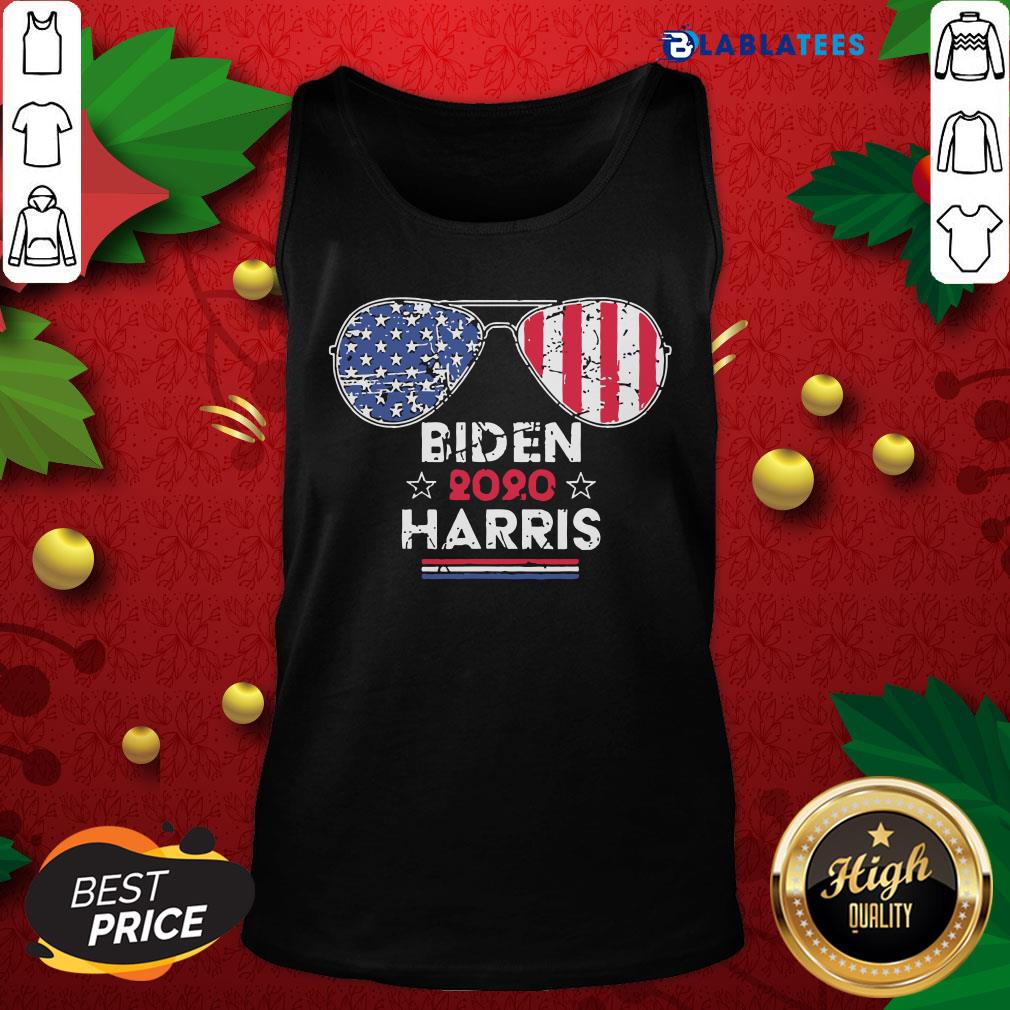 Top 2020 Biden Harris Aviator Sunglasses American Flag Shirt