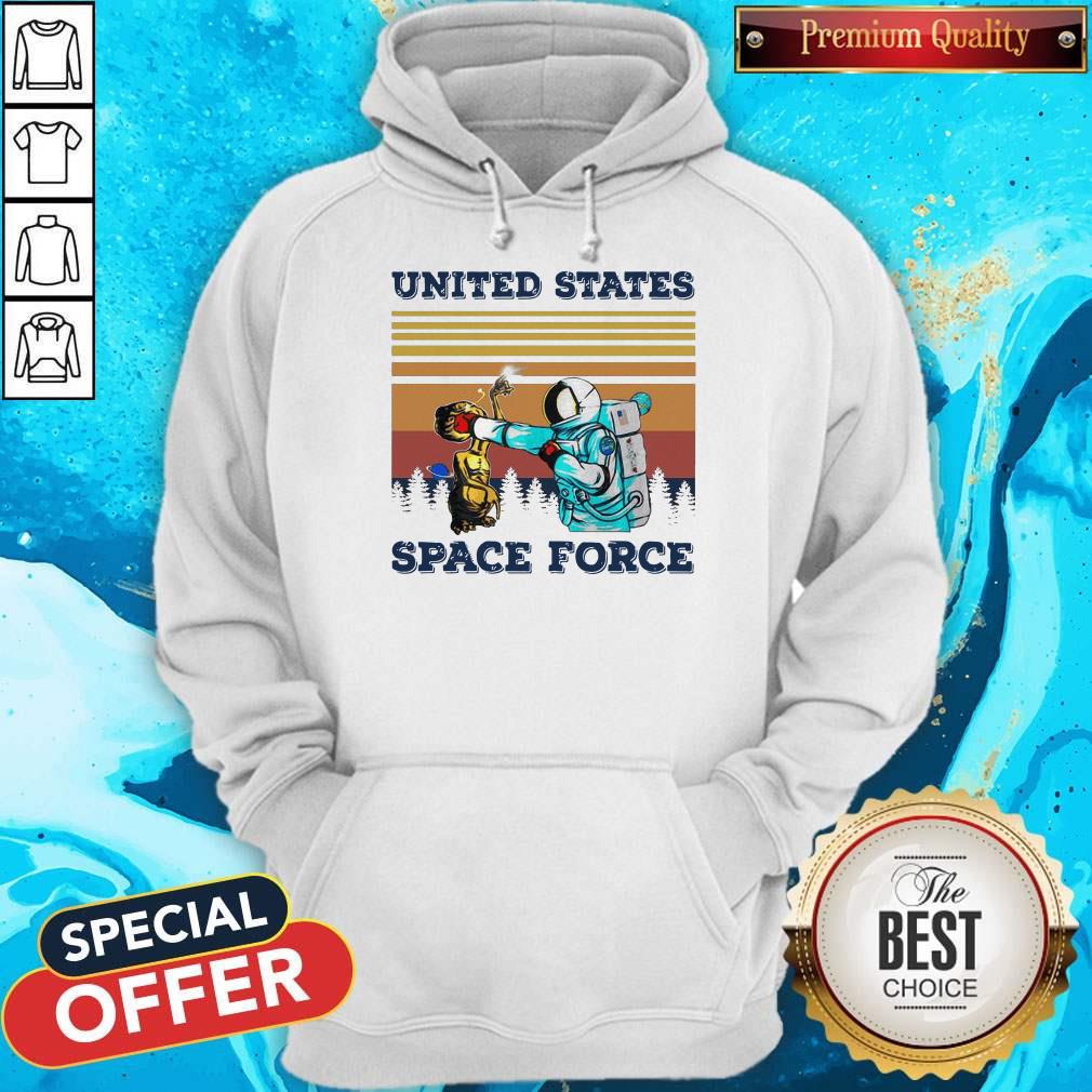 Top Astronaut Punch Alien In The Face United States Space Force Vintage Shirt