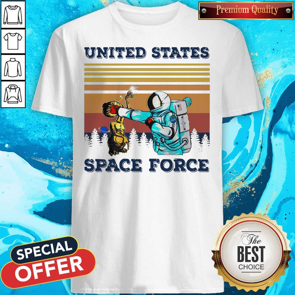 Top Astronaut Punch Alien In The Face United States Space Force Vintage Shirt