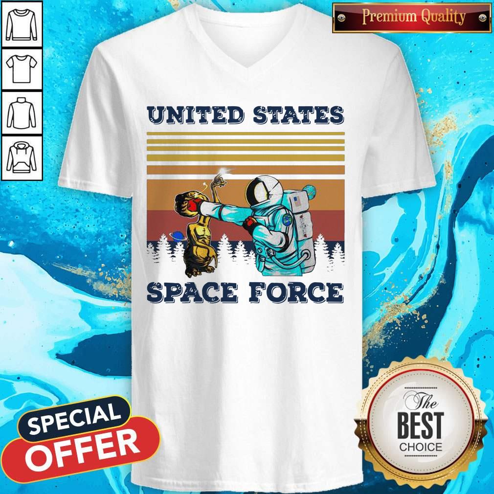 Top Astronaut Punch Alien In The Face United States Space Force Vintage Shirt