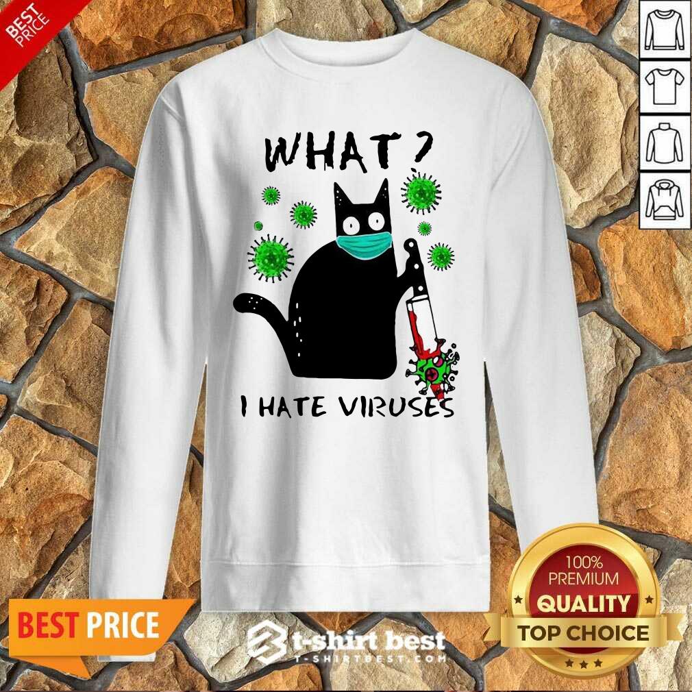 Top Back Cat Kill Corona What I Hate Viruses Shirt