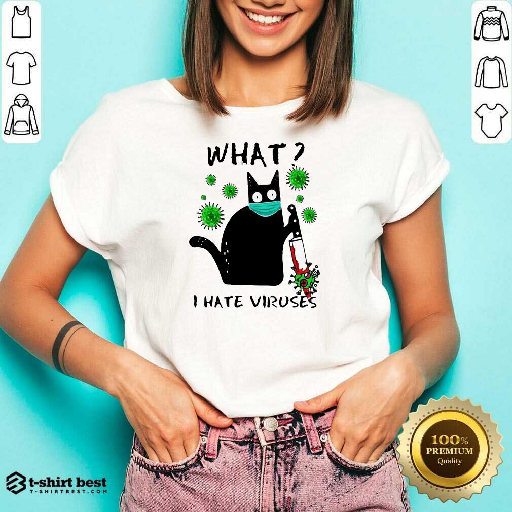 Top Back Cat Kill Corona What I Hate Viruses Shirt