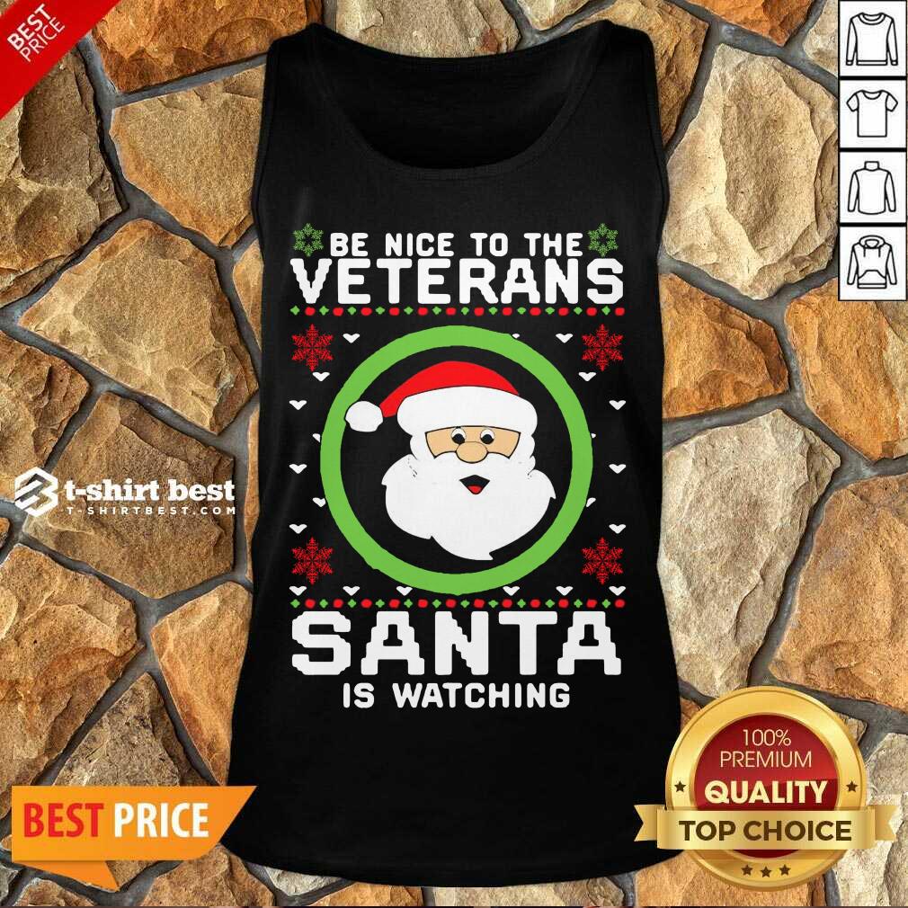 Top Be Nice To The Veterinarian Santa Watching Shirt