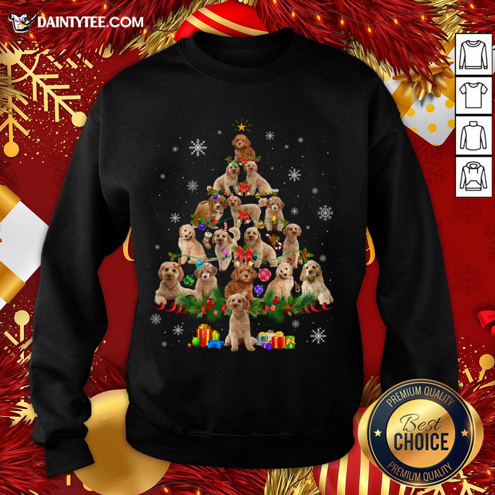 Top Bichon Frise Christmas Tree Lights Funny Dog Xmas Gift T-Shirt