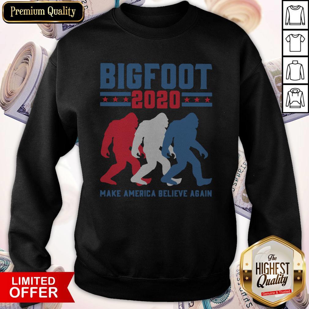 Top Bigfoot 2020 Make America Believe Again Shirt