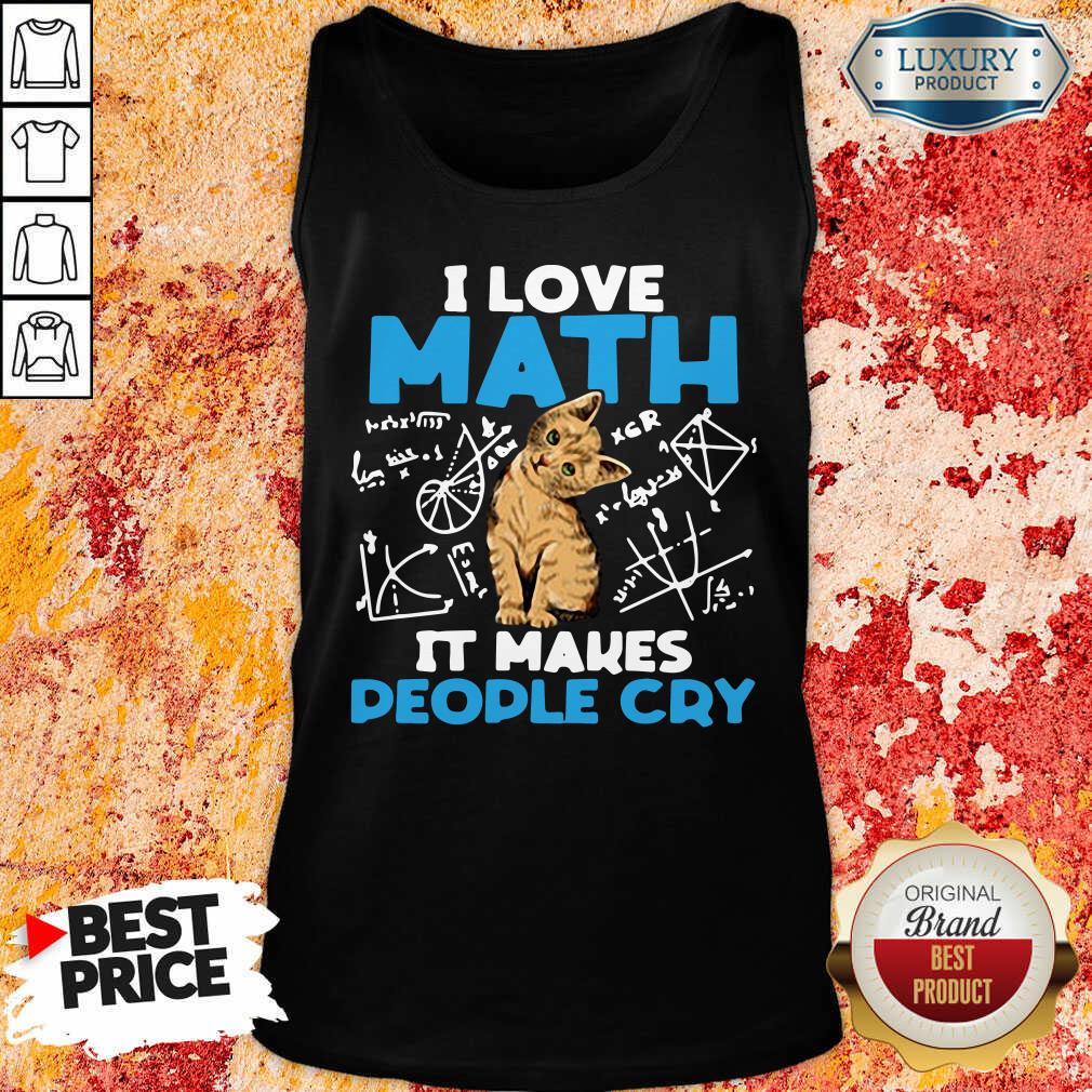 "Top Cat I Love Math It Makes People Cry Shirt "