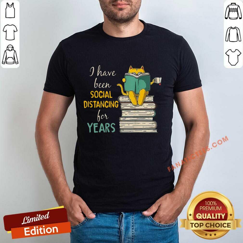 Top Cat Read Books I Have Been Social Distancing COVID-19 Shirt