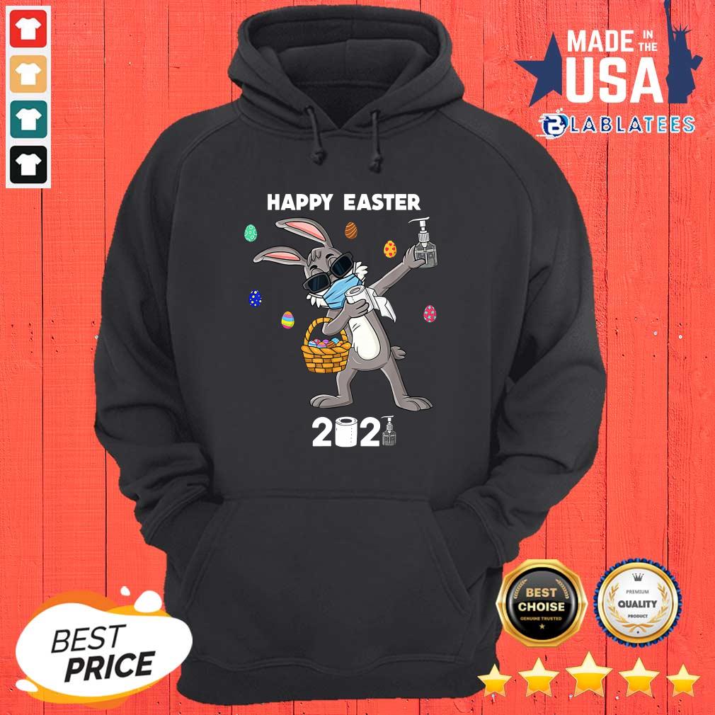 Top Dabbing Rabbit Face Mask Happy Easter 2021 Shirt