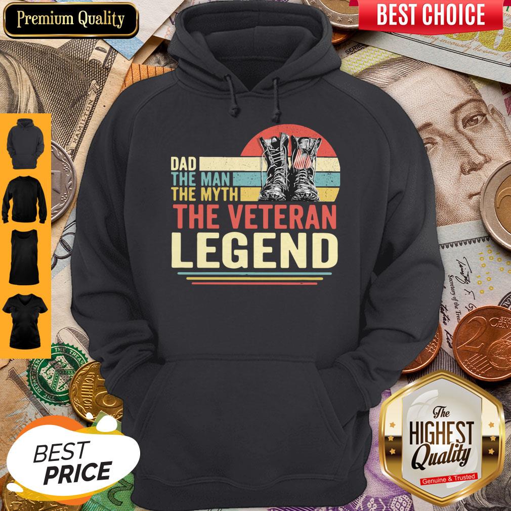 Top Dad The Man The Myth The Veteran Legend Vintage Shirt