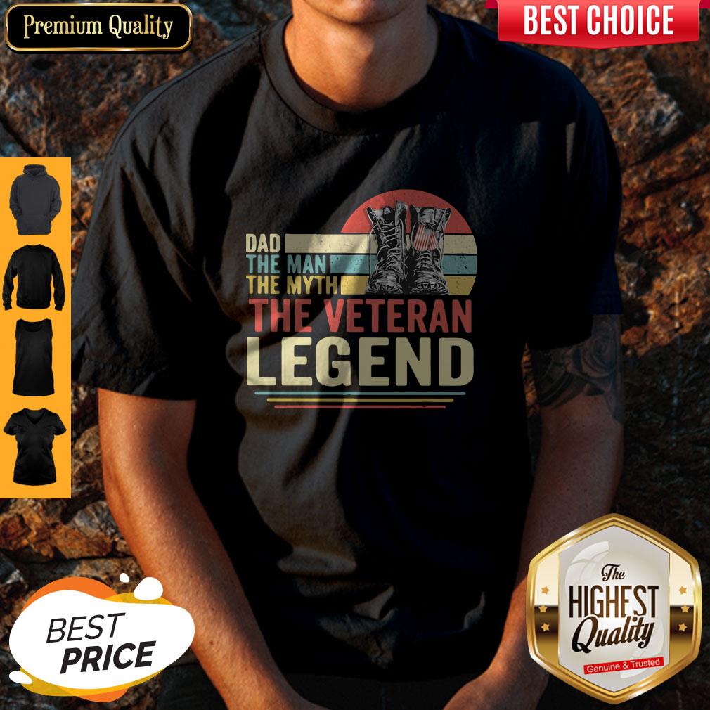Top Dad The Man The Myth The Veteran Legend Vintage Shirt