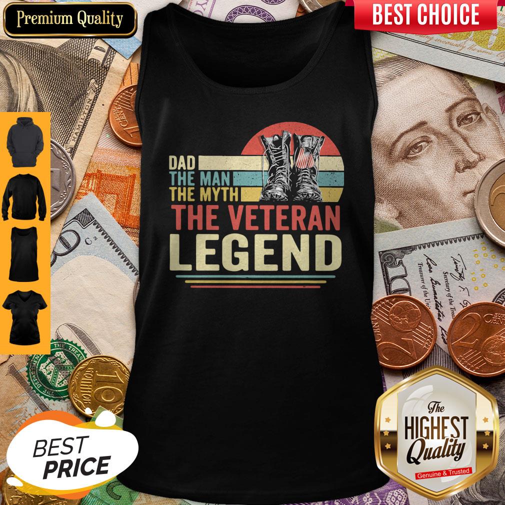 Top Dad The Man The Myth The Veteran Legend Vintage Shirt