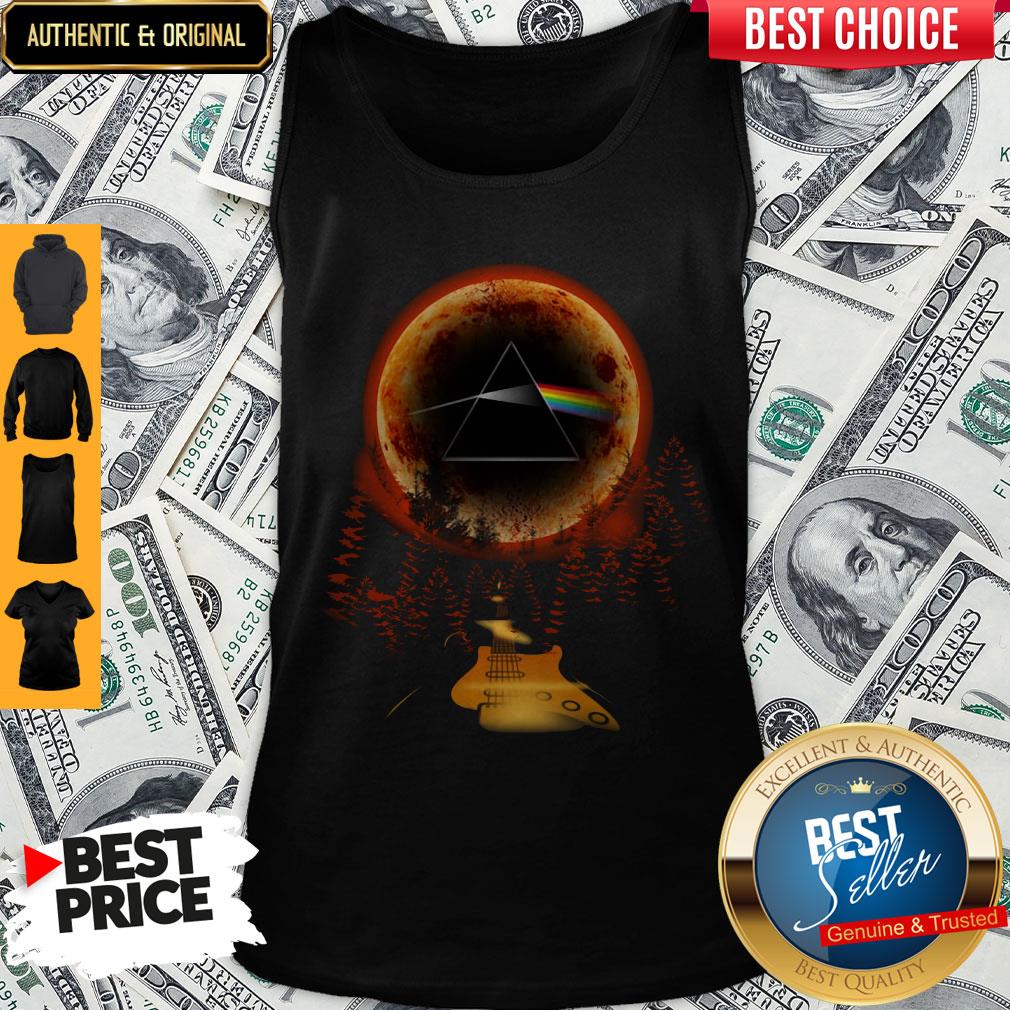 Top Dark Side Of Moon Pink Floyd Guitar Shirt