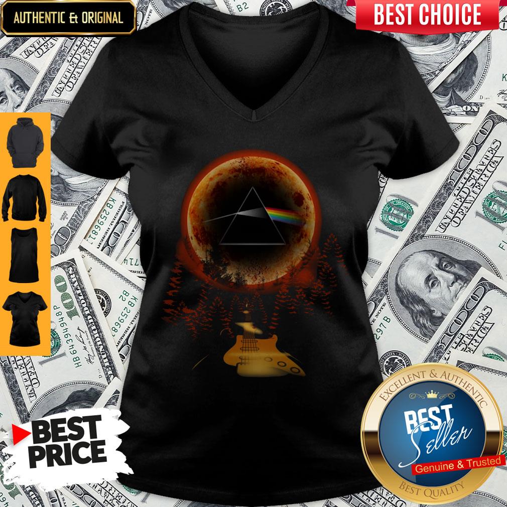 Top Dark Side Of Moon Pink Floyd Guitar Shirt