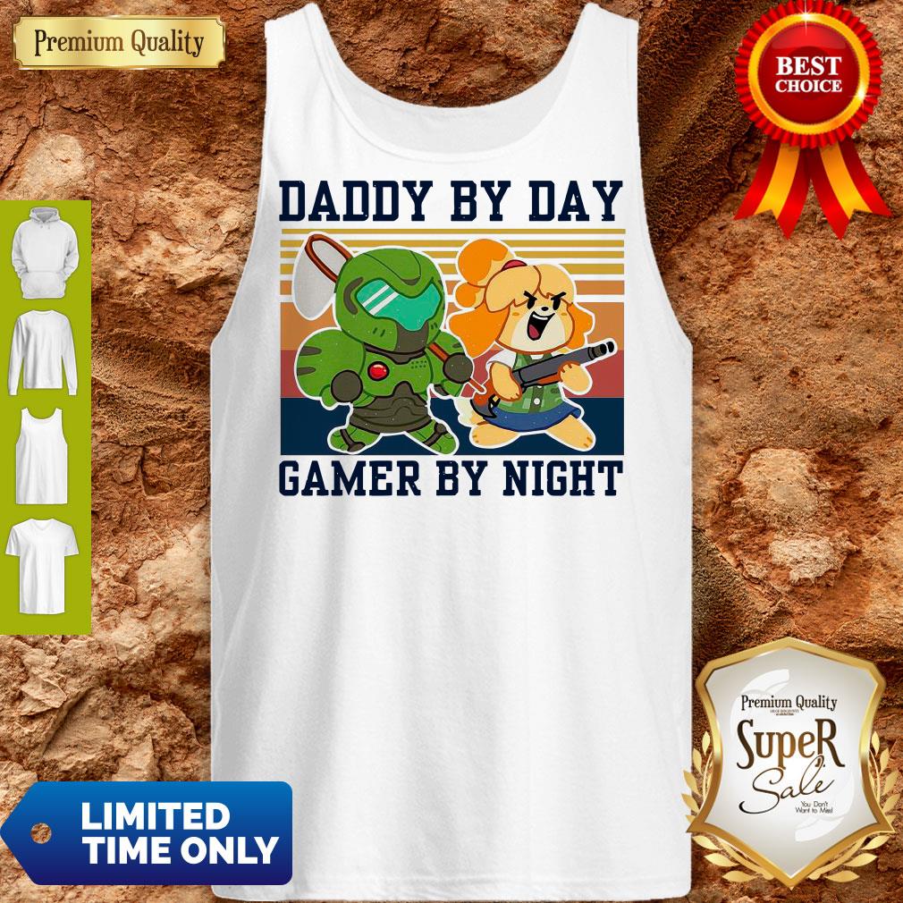Top Doomguy and Isabelle Daddy By Day Gamer by Night Vintage Shirt