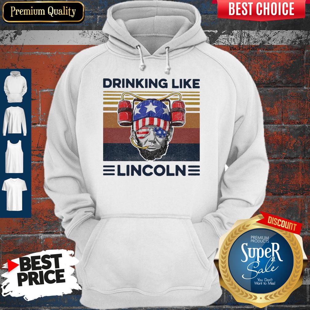 Top Drinking Like Abraham Lincoln American Flag Independence Day Shirt