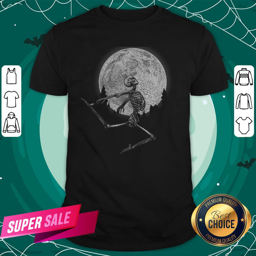 Top Halloween Dancing Ballet Skeleton Dancing Shirt