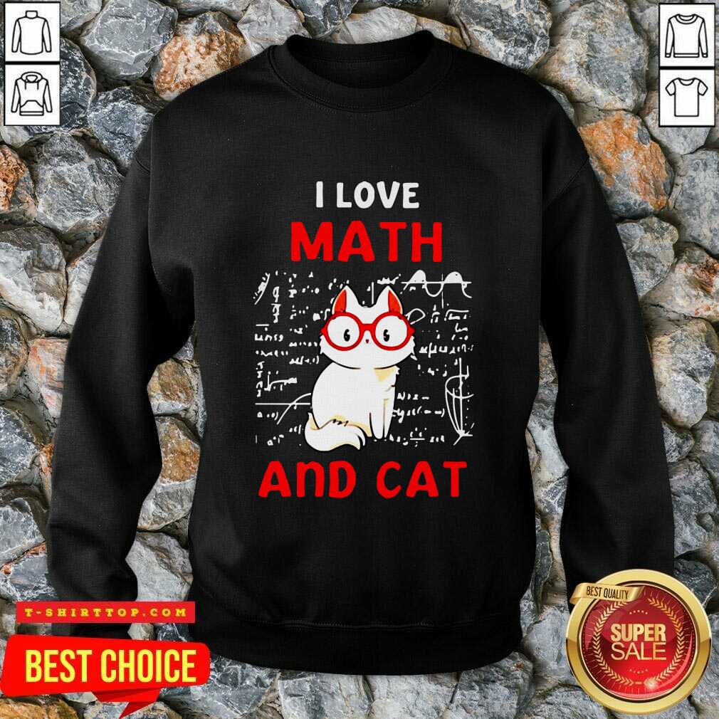 Top I Love Math And Cat Shirt
