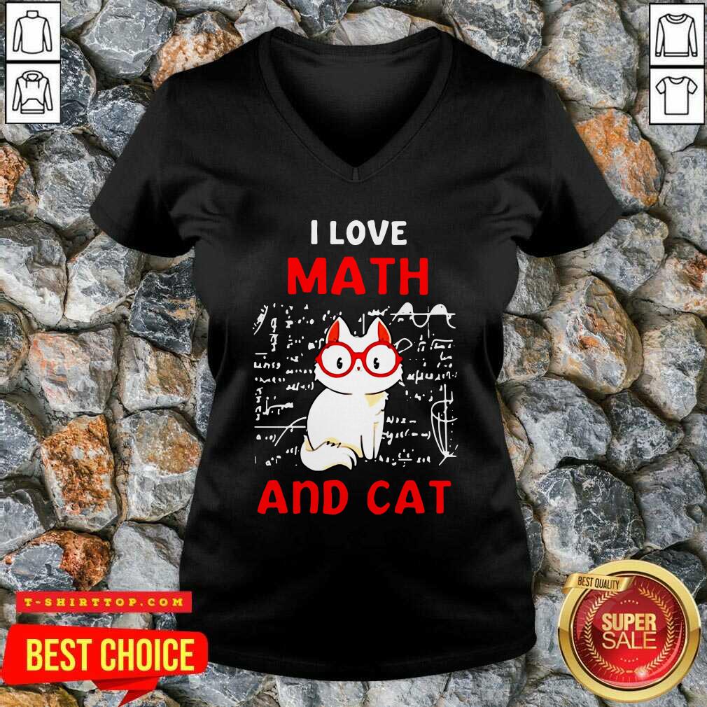 Top I Love Math And Cat Shirt
