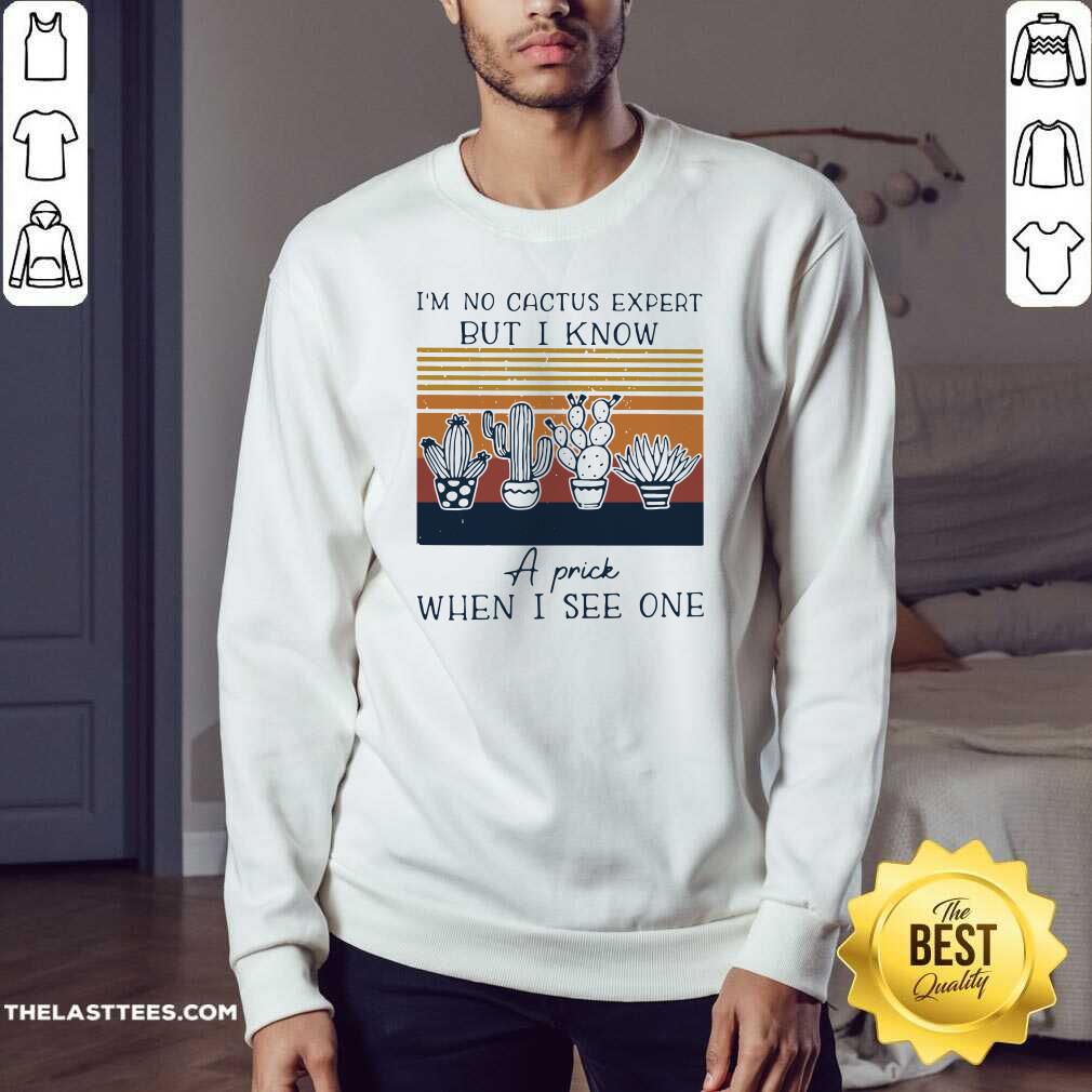 Top Im No Cactus Expert But I Know A Prick When I See One Vintage Shirt