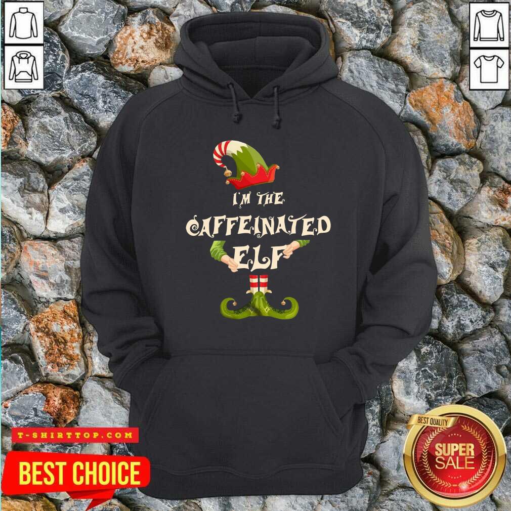Top I’m The Caffeinated Elf Merry Christmas Shirt