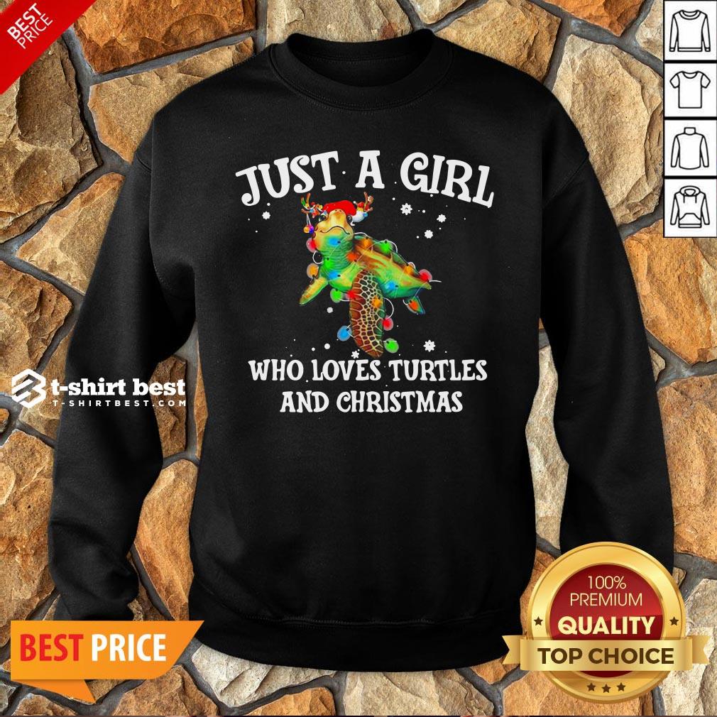 Top Just A Girl Who Loves Turtles And Christmas Shirt