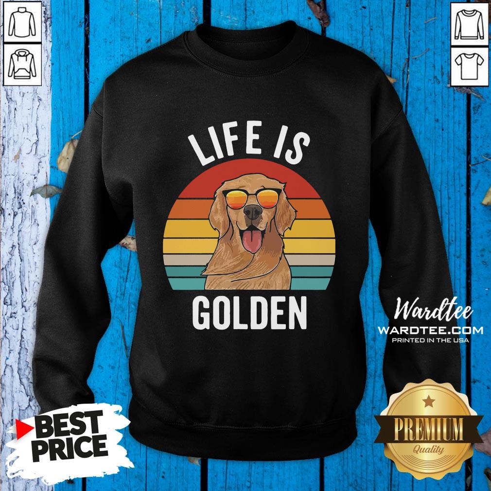 Top Life Is Golden Retriever Vintage Shirt