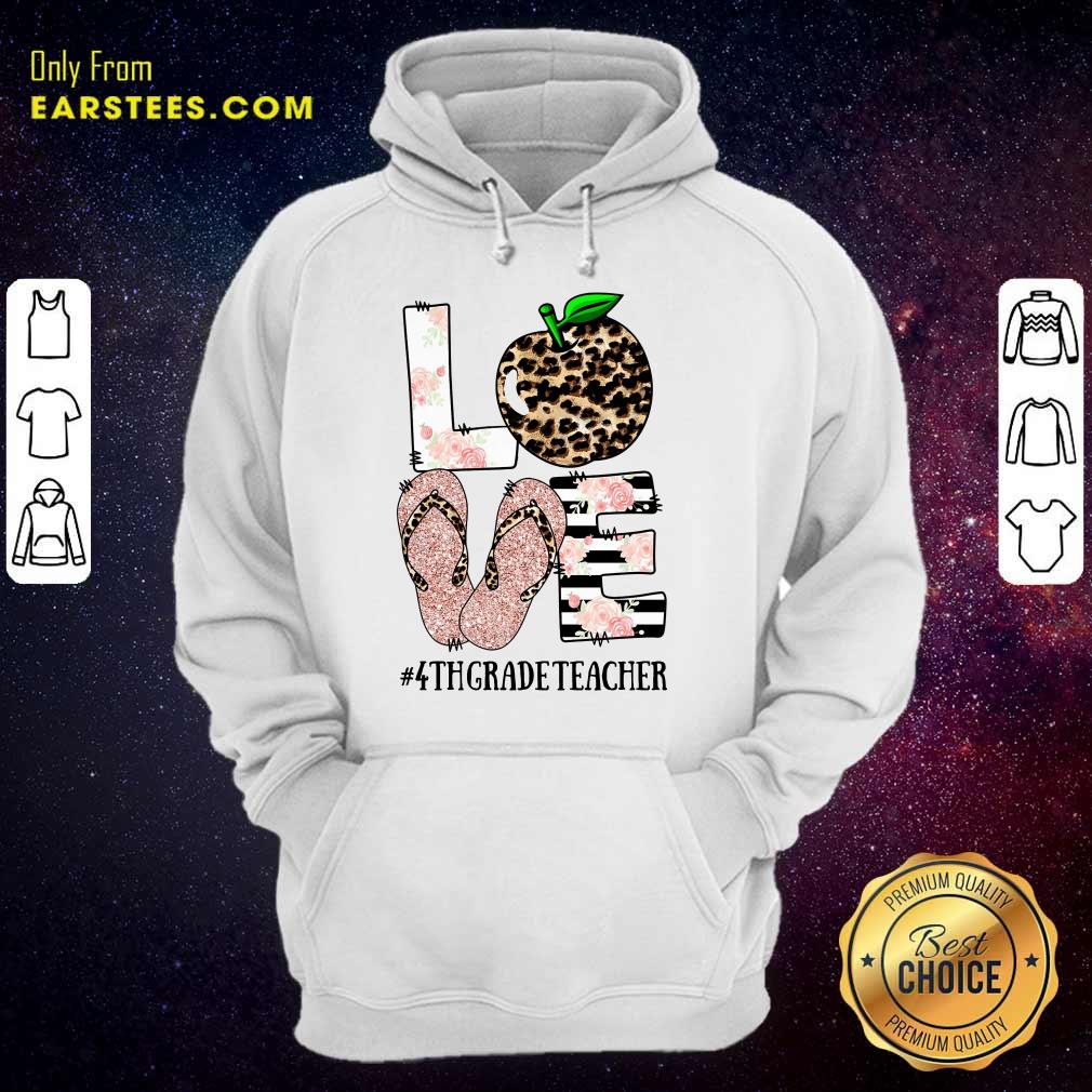 Top Love Apple 4th Grade Teacher Shirt