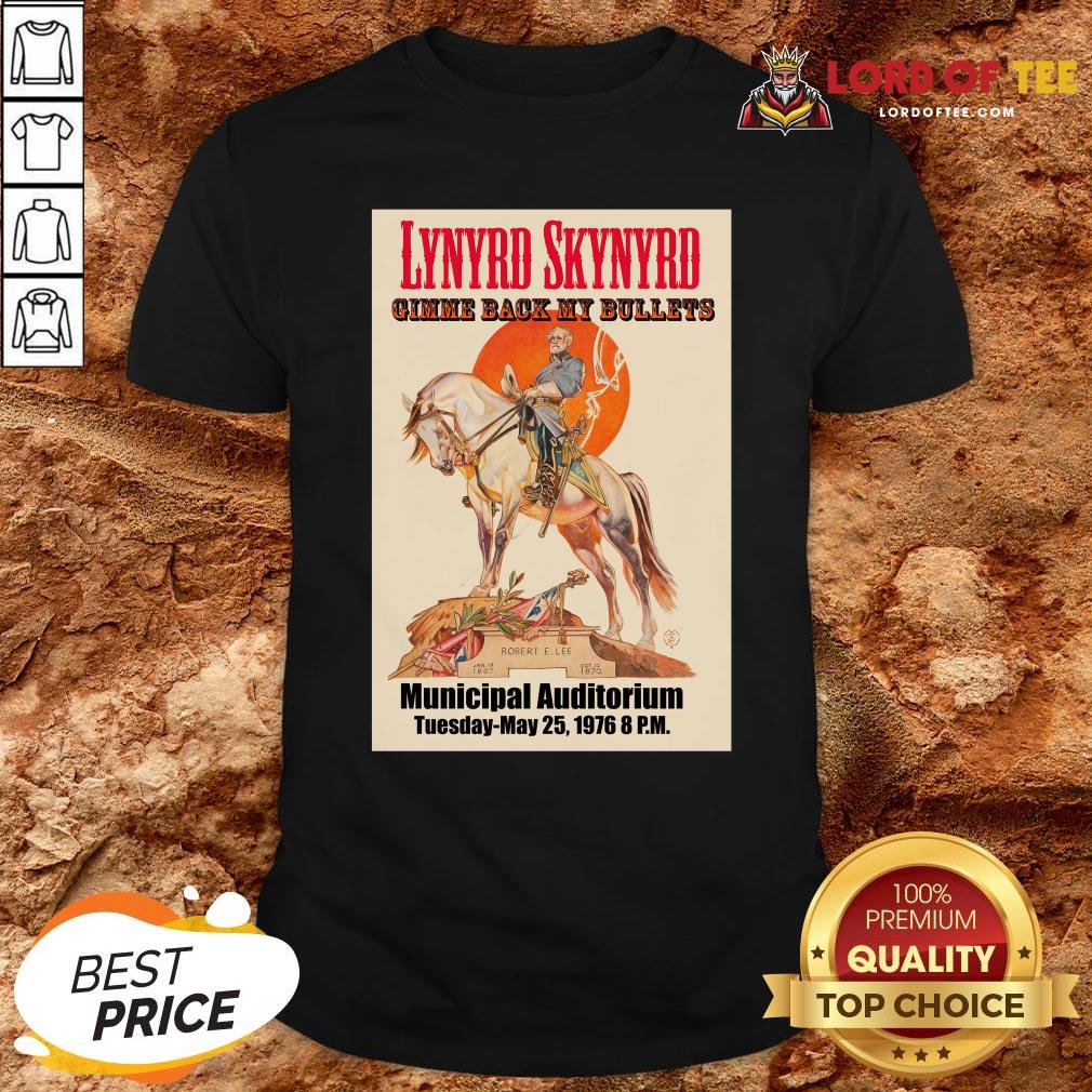 Top Lynyrd Skynyrd Gimme Back My Bullets Municipal Auditorium Shirt