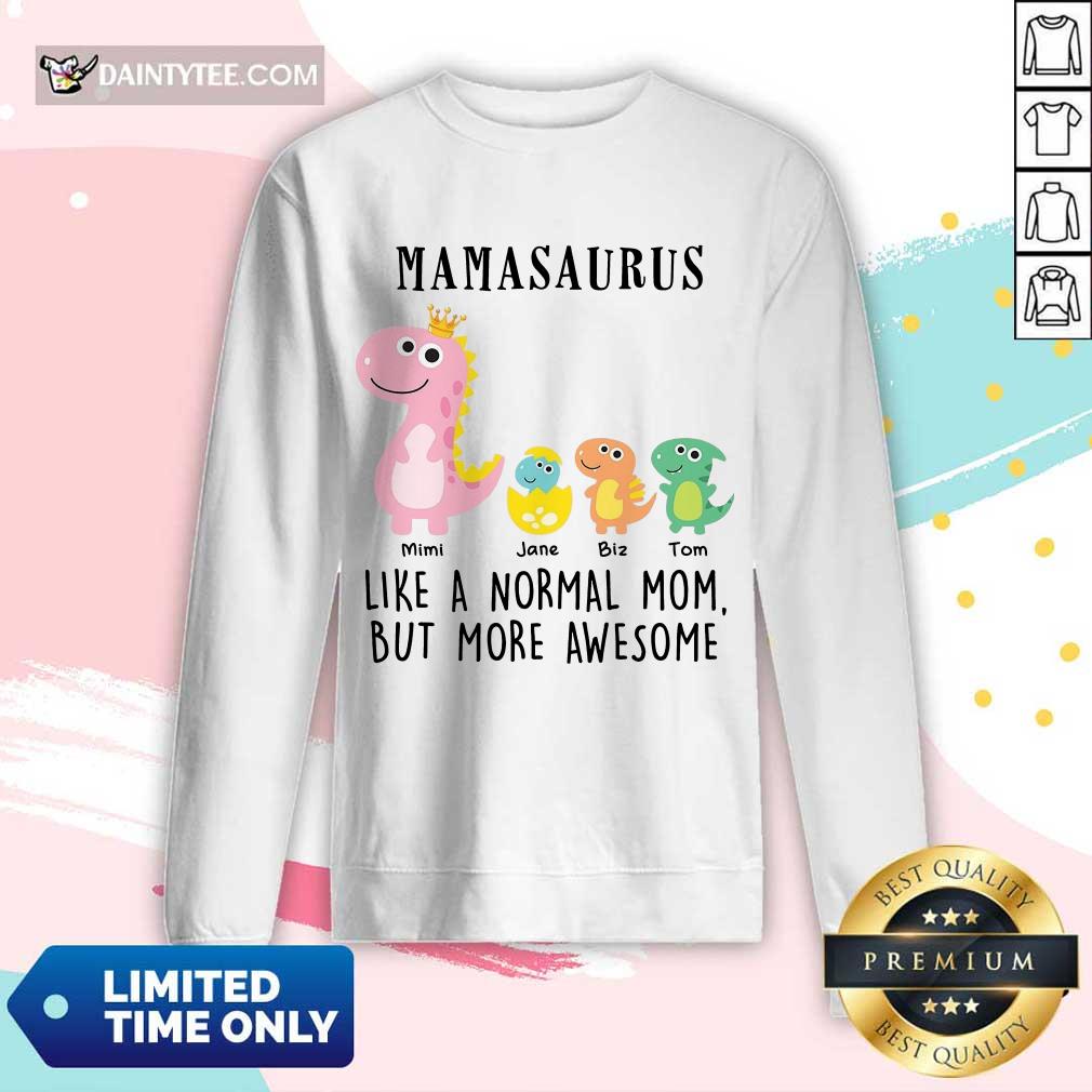 Top Mamasaurus Like A Normal Grandma But More Awesome Shirt