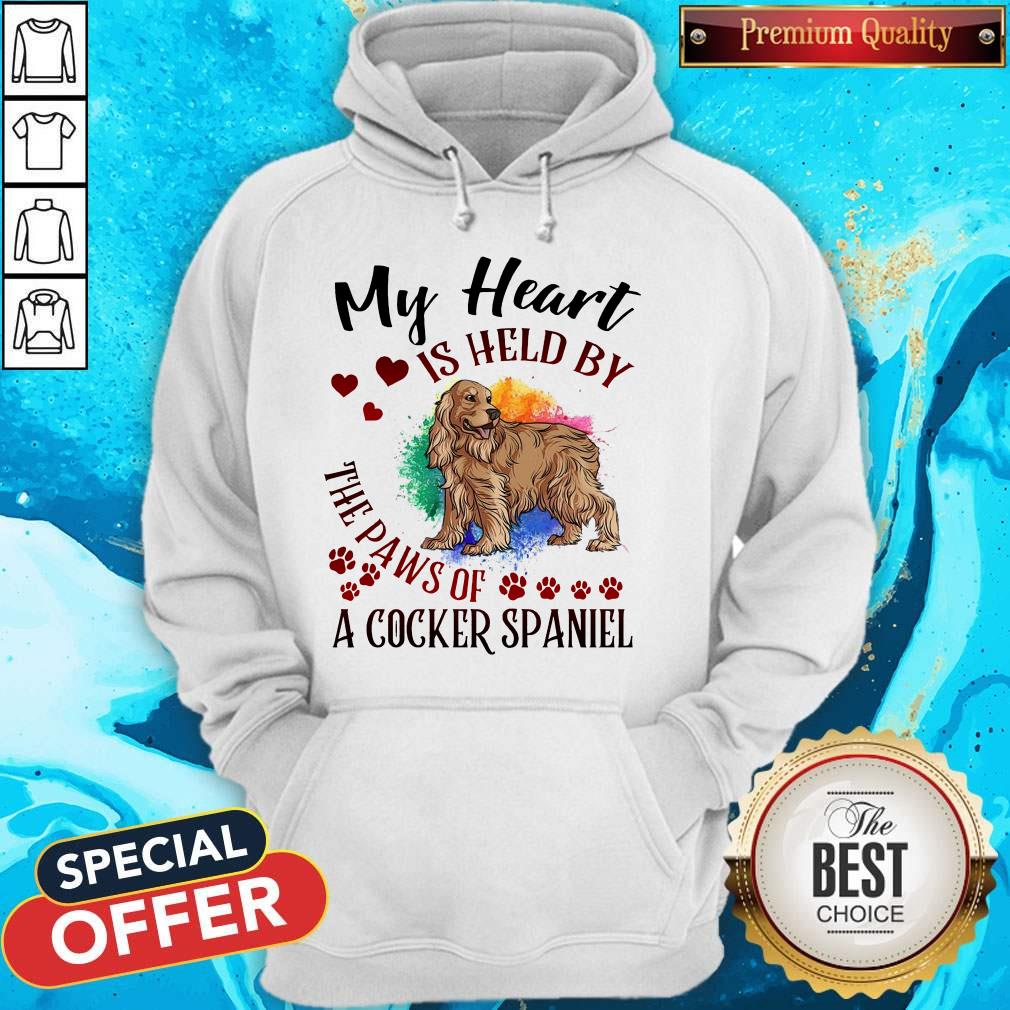 Top My Heart Is Held By The Paws Of A Cocker Spaniel Shirt