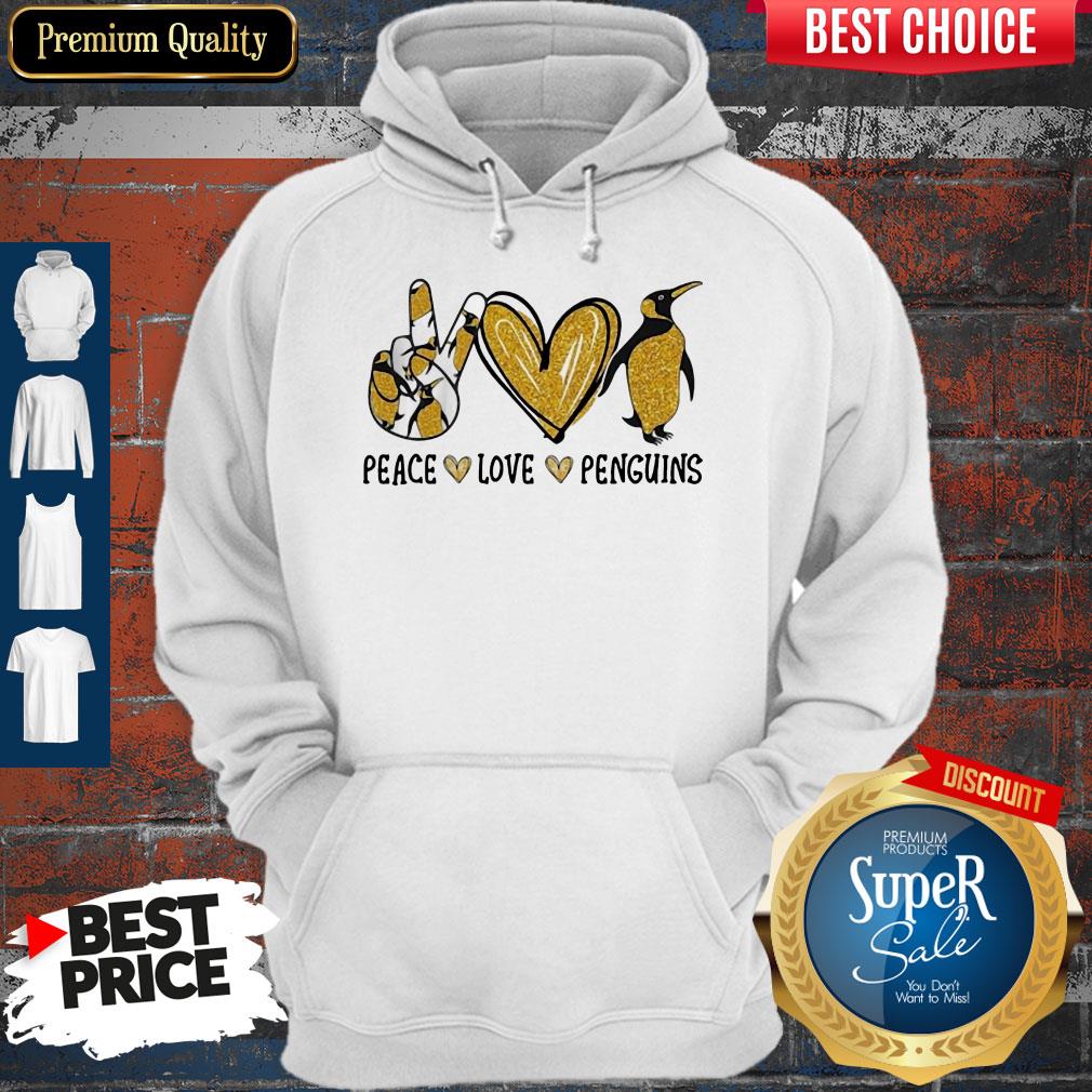Top Peace Love Penguins Heart Shirt