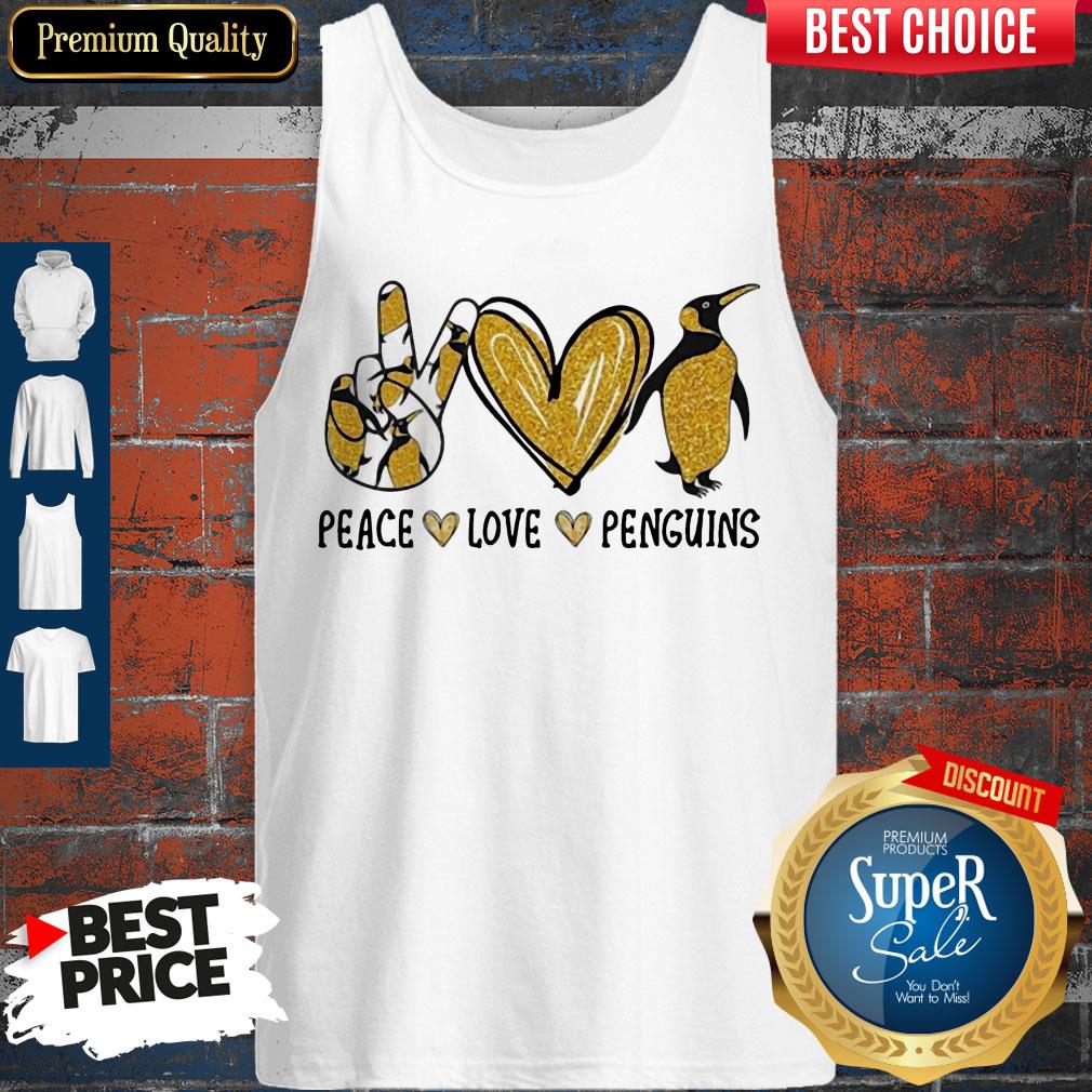 Top Peace Love Penguins Heart Shirt
