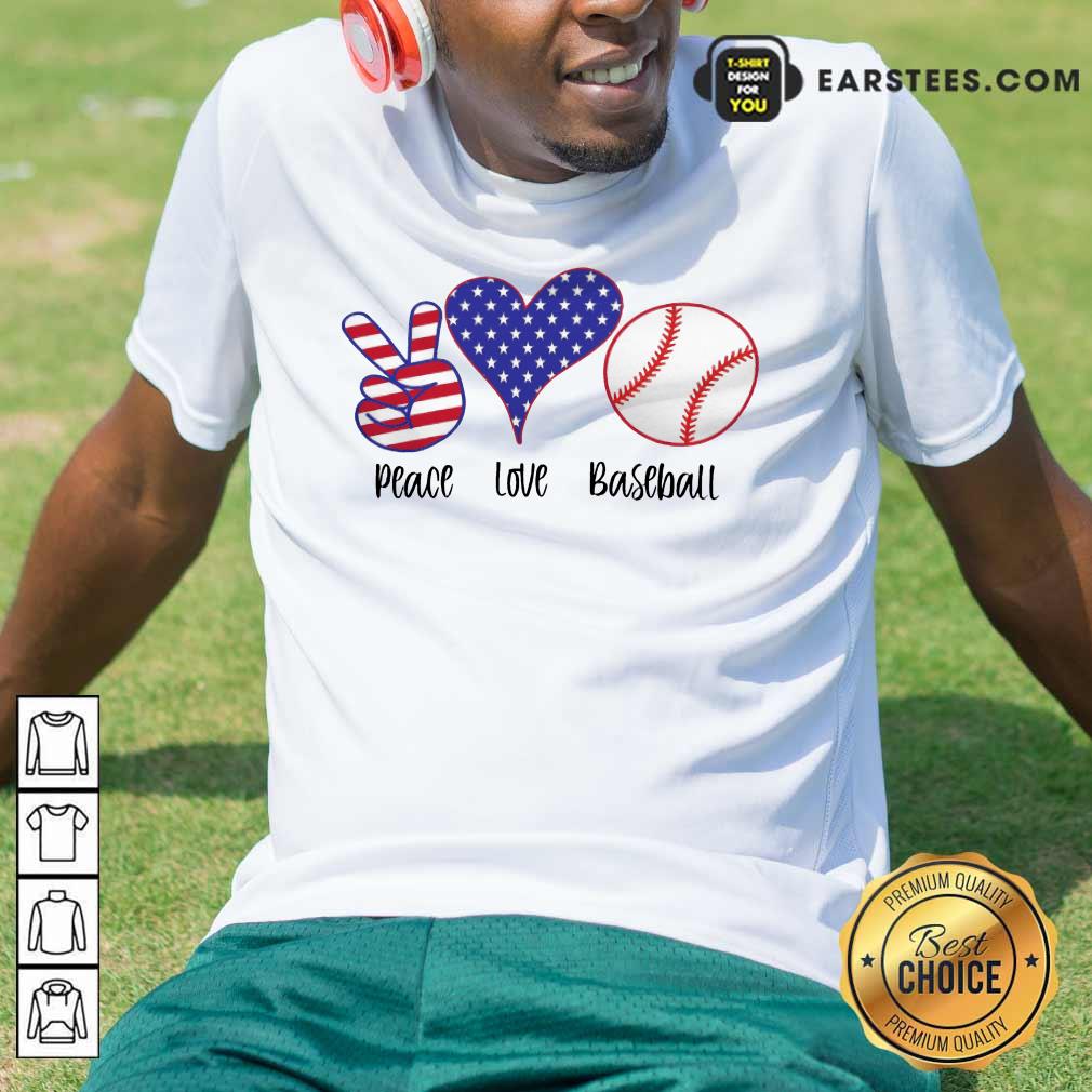 Top Place Love Baseball American Flag Shirt